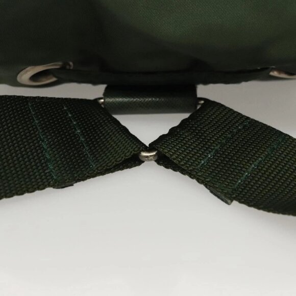 PRADA Backpack Nylon Khaki Silver Auth - Picture 7 of 16